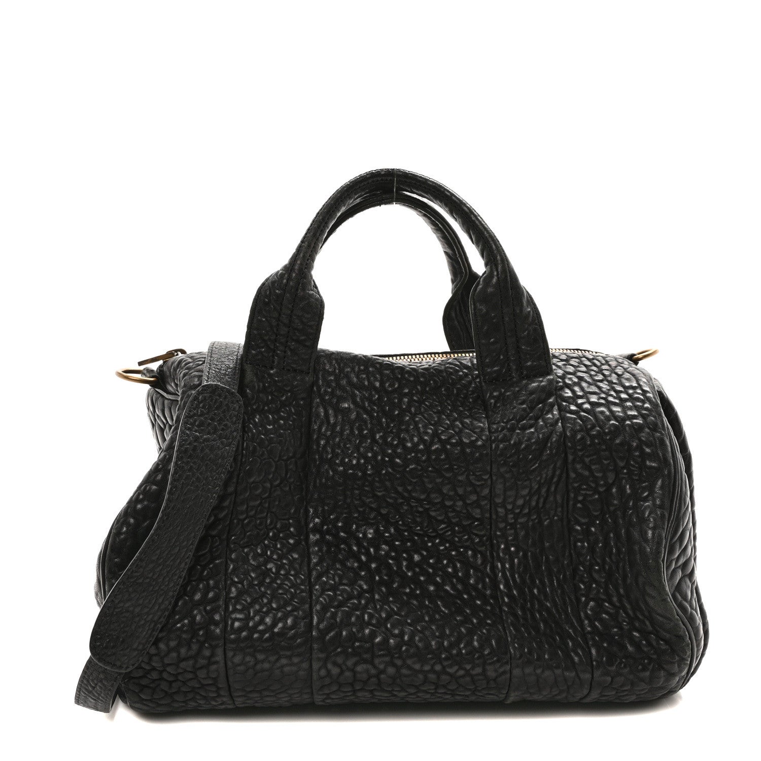 Alexander Wang Pebbled Lambskin Rocco Black Antique Brass Hardware 1 of 9