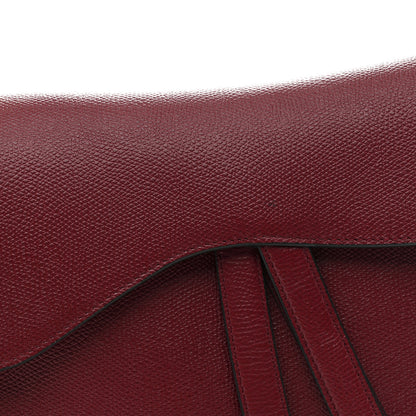 Christian Dior Grained Calfskin Saddle Bag Red 8 of 10