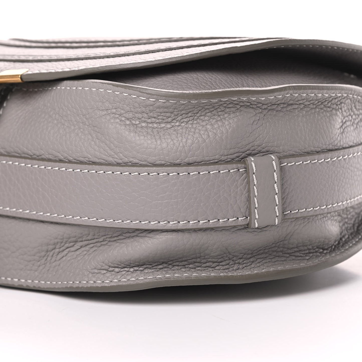 Calfskin Medium Marcie Round Crossbody Bag Cashmere Grey