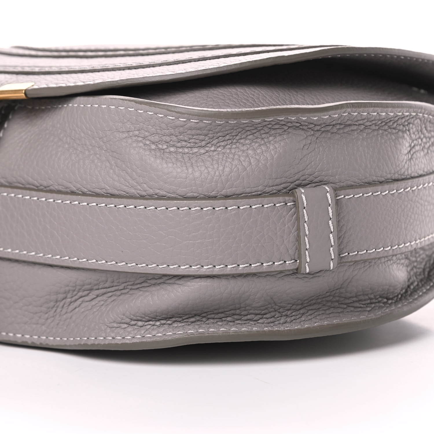 Chloe Calfskin Medium Marcie Round Crossbody Bag Cashmere Grey 11 of 12