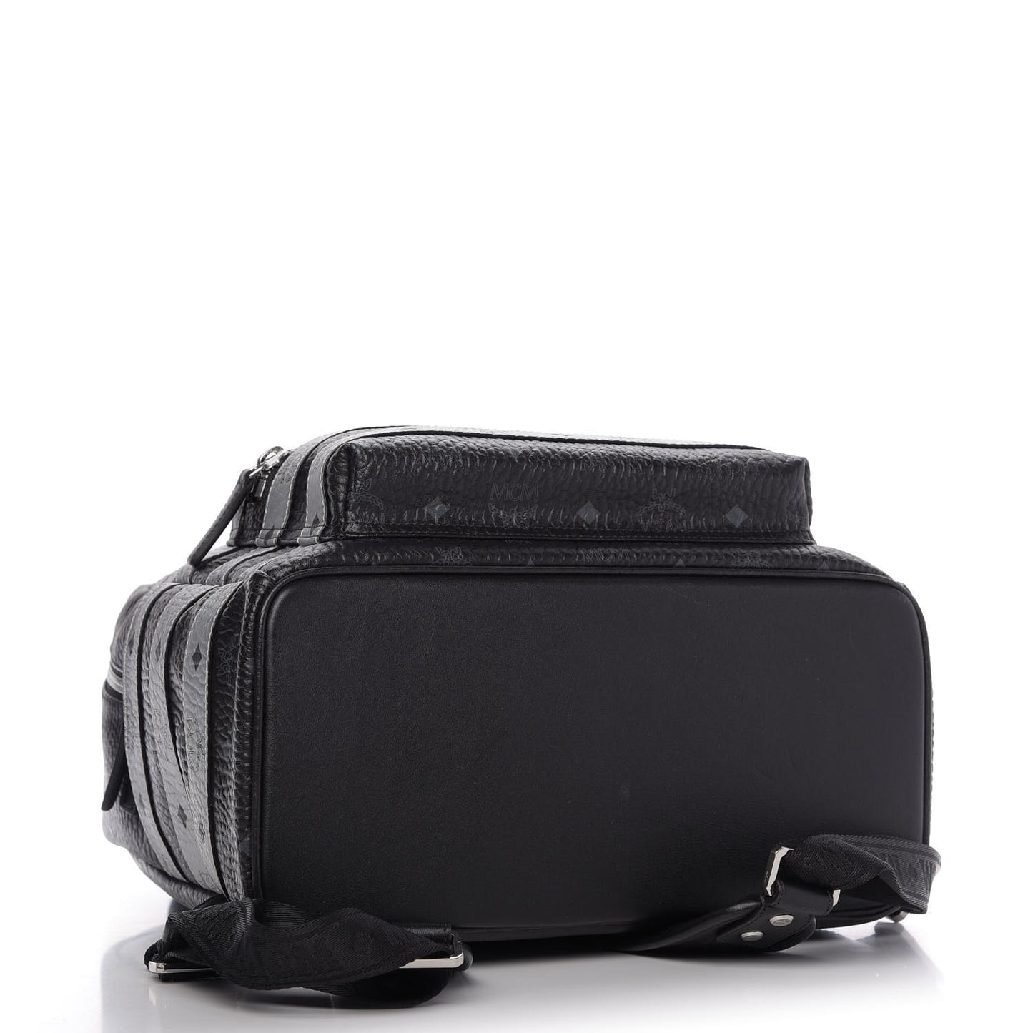 Metallic Visetos Striped Medium Stark Backpack Silver Black