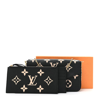Louis Vuitton Empreinte Monogram Giant Felicie Pochette Black Beige 16 of 16