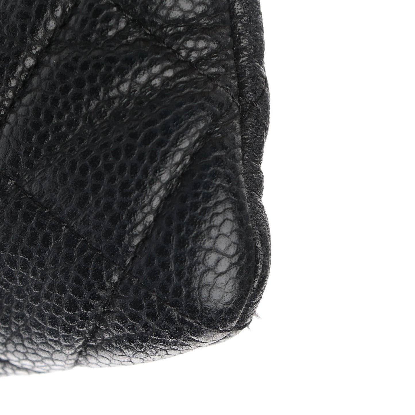 Caviar Quilted Large Cosmetic Case Black