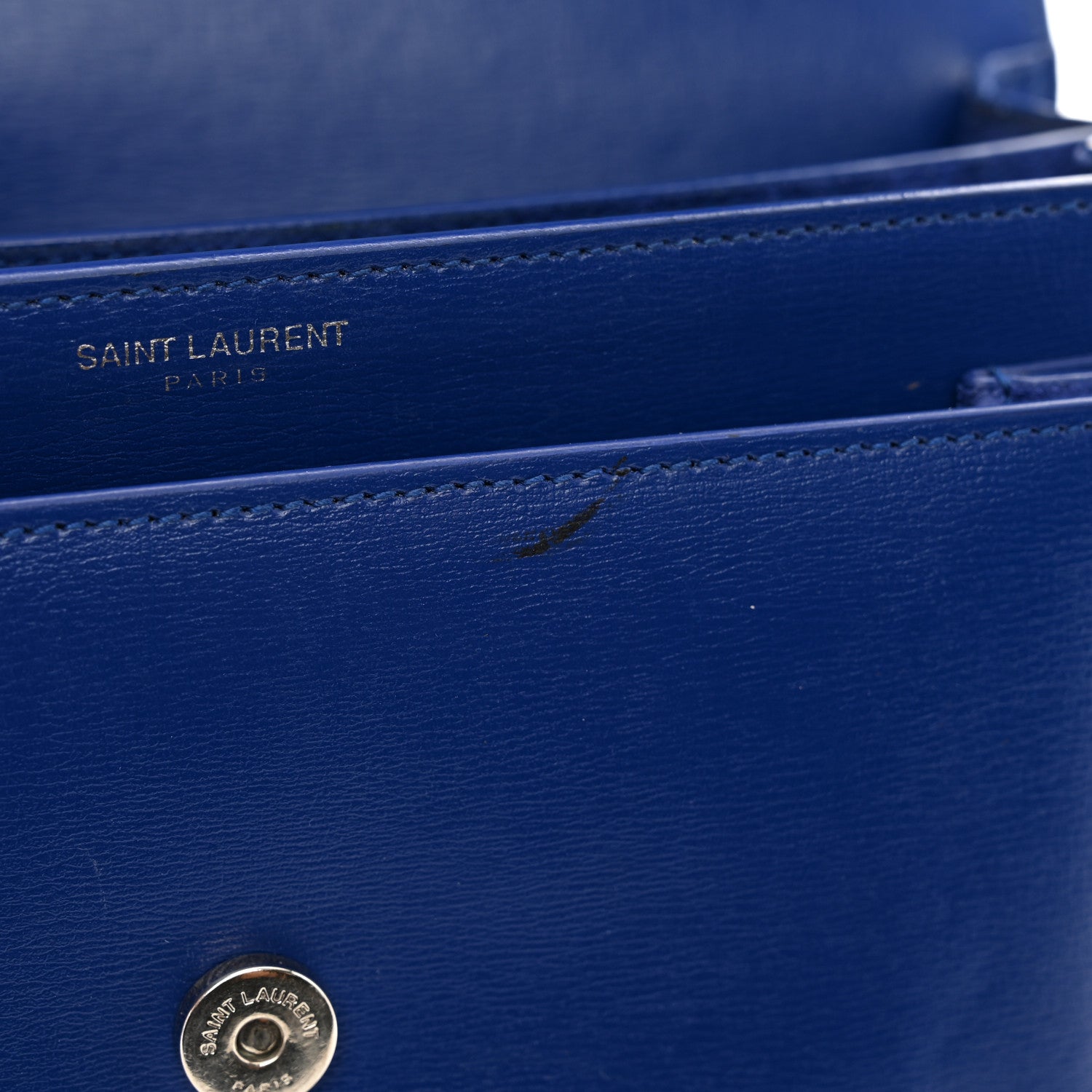Saint Laurent Calfskin Medium Monogram Sunset Royal Blue 13 of 15