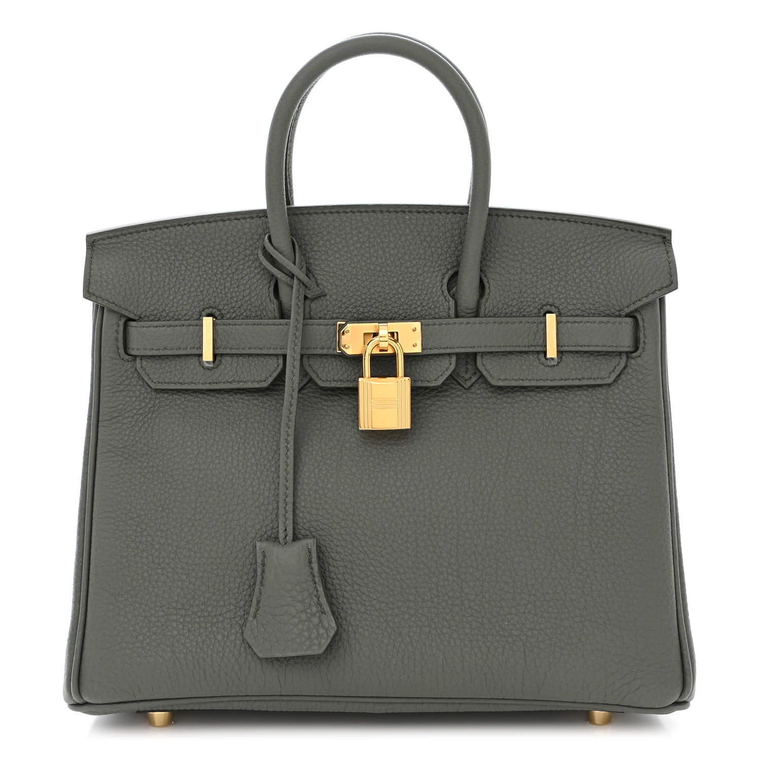 Hermes Togo Birkin 25 Vert Amande 1 of 11