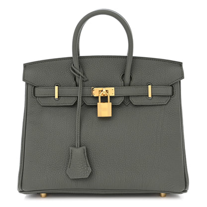 Hermes Togo Birkin 25 Vert Amande 1 of 11