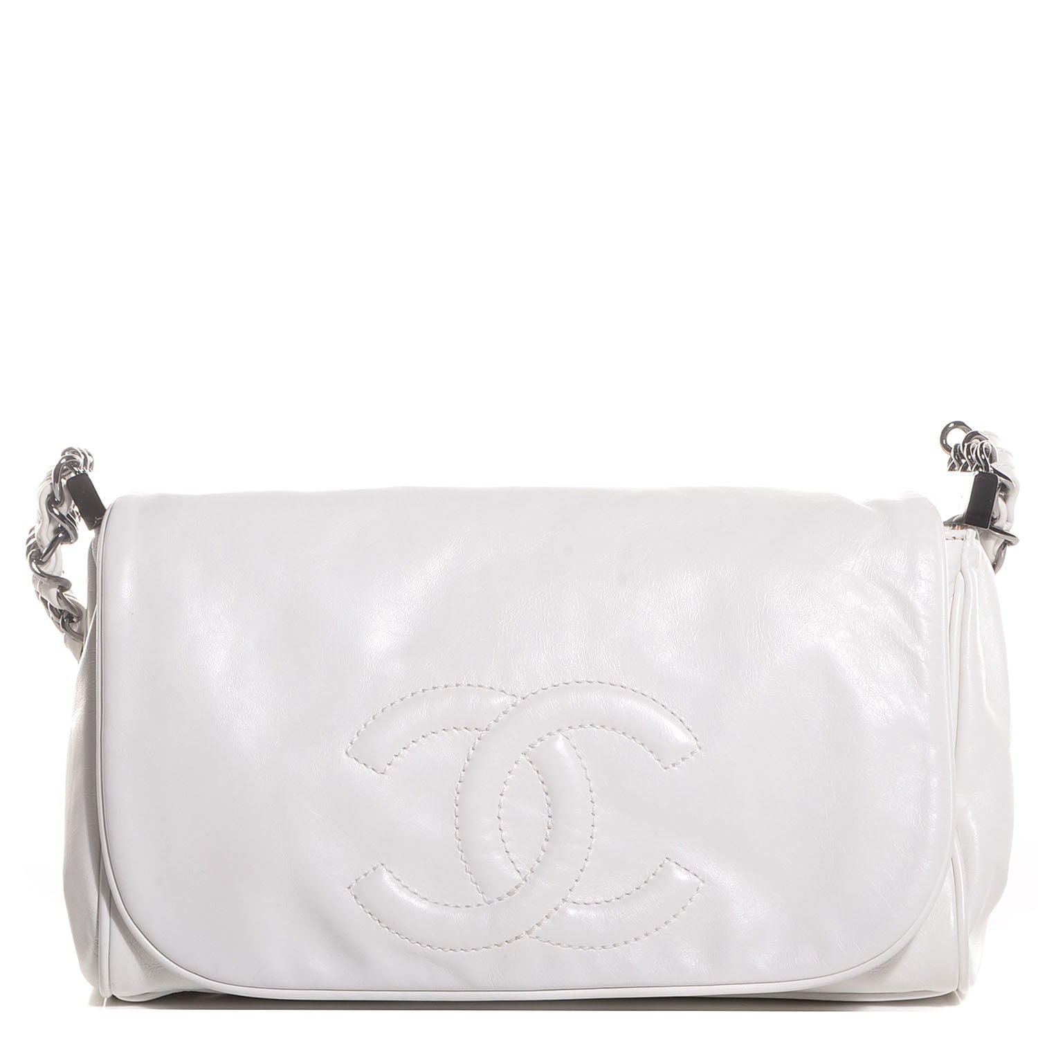 Chanel Calfskin Rock and Chain Small Flap White 1 of 7