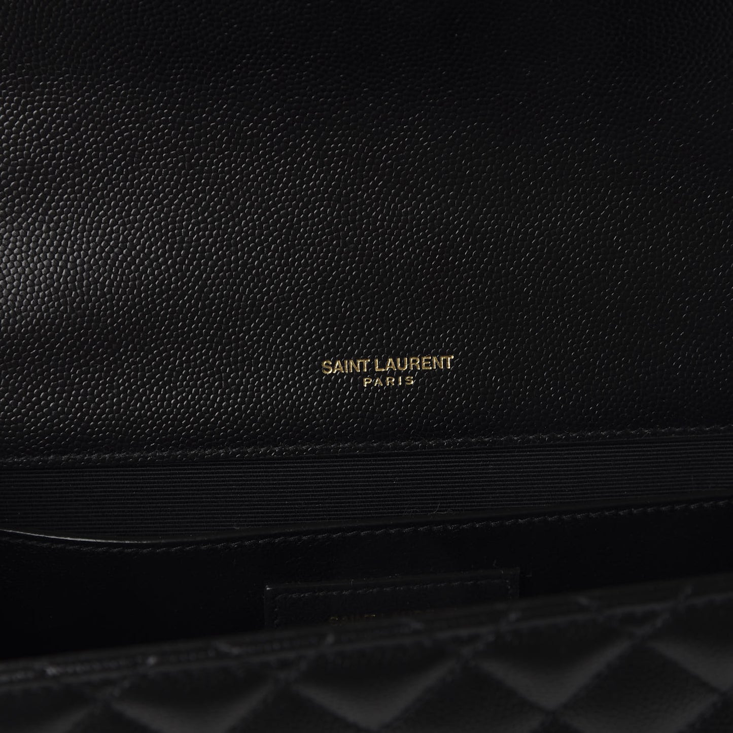 Grain De Poudre Textured Mixed Matelasse Triquilt Medium Monogram Satchel Black
