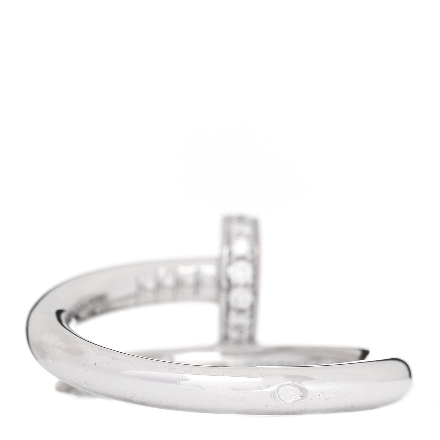 Cartier 18K White Gold Diamond Juste Un Clou Ring 51 5.75 3 of 4