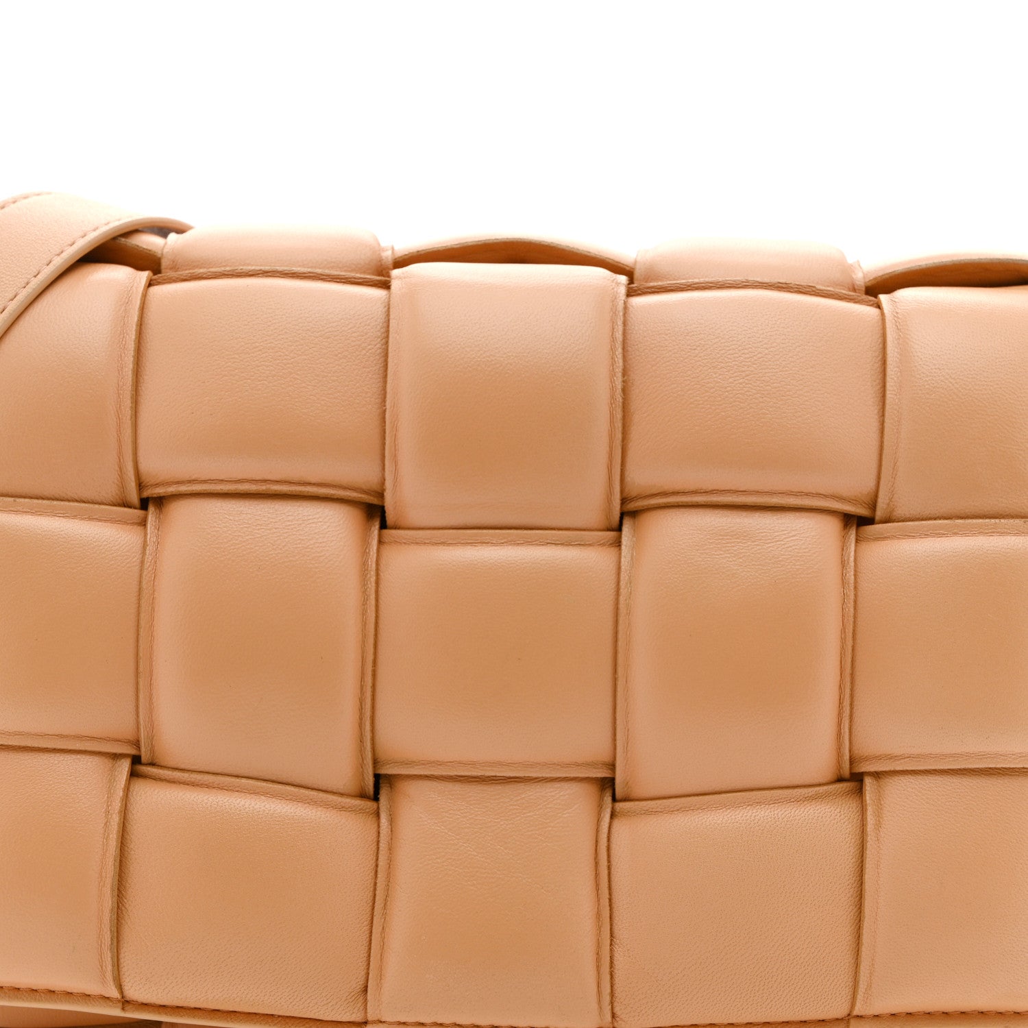 Bottega Veneta Nappa Maxi Intreccio Padded Cassette Crossbody Bag Almond 9 of 11