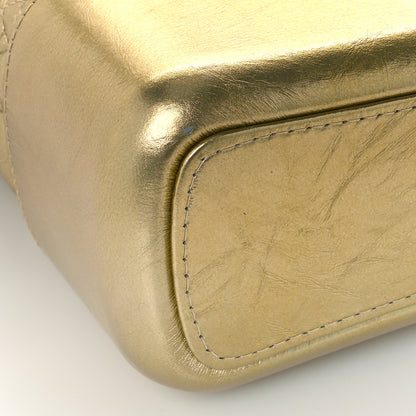 Chanel Metallic Lambskin Calfskin Quilted Medium Gabrielle Hobo Gold 8 of 9