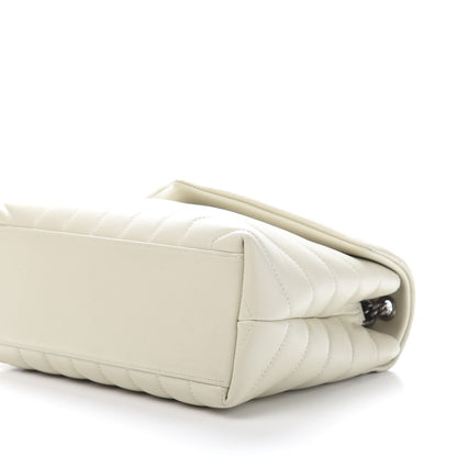 Saint Laurent Calfskin Y Quilted Monogram Small Loulou Chain Satchel Ivory 7 of 12