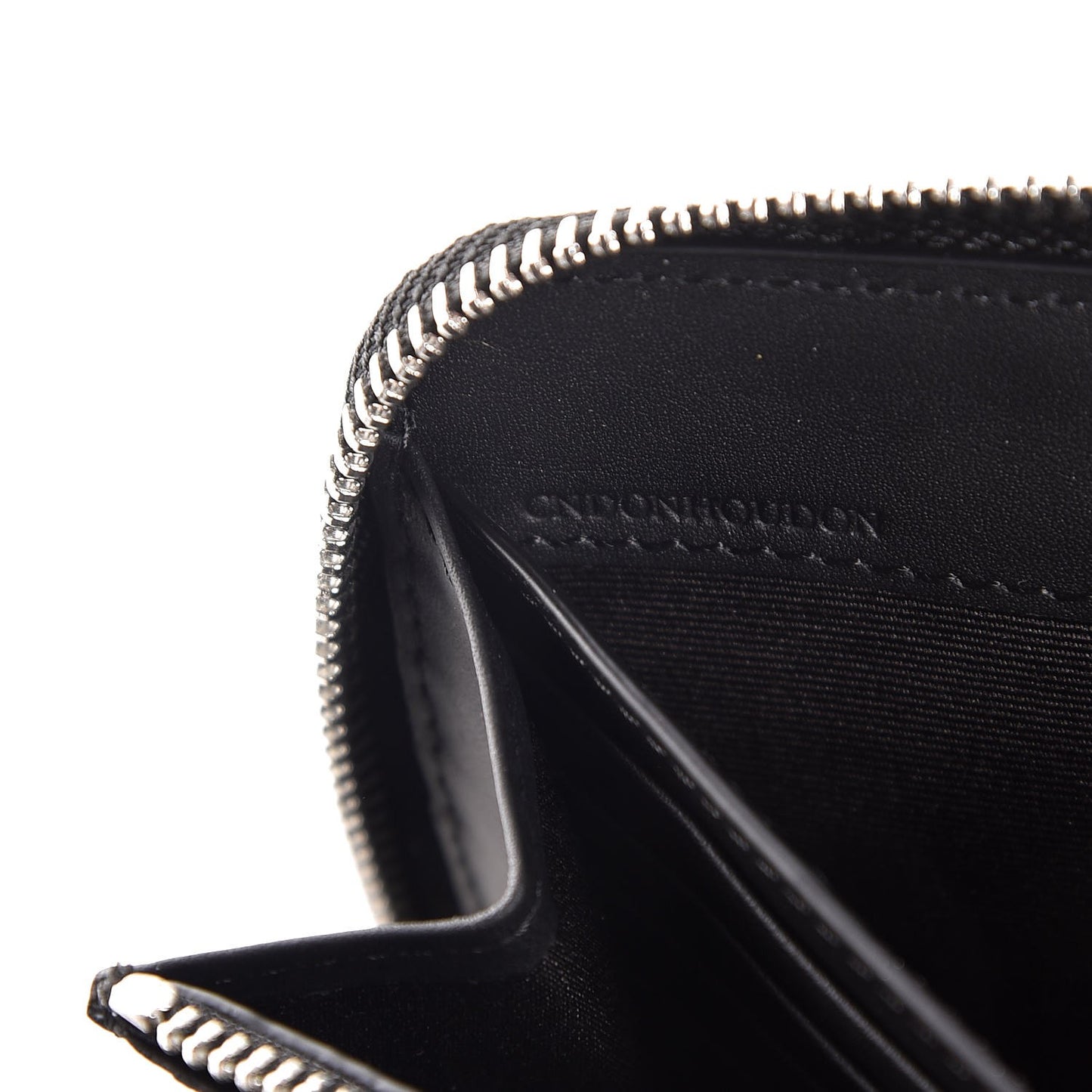 London Check Long Zip Around Wallet Charcoal Black