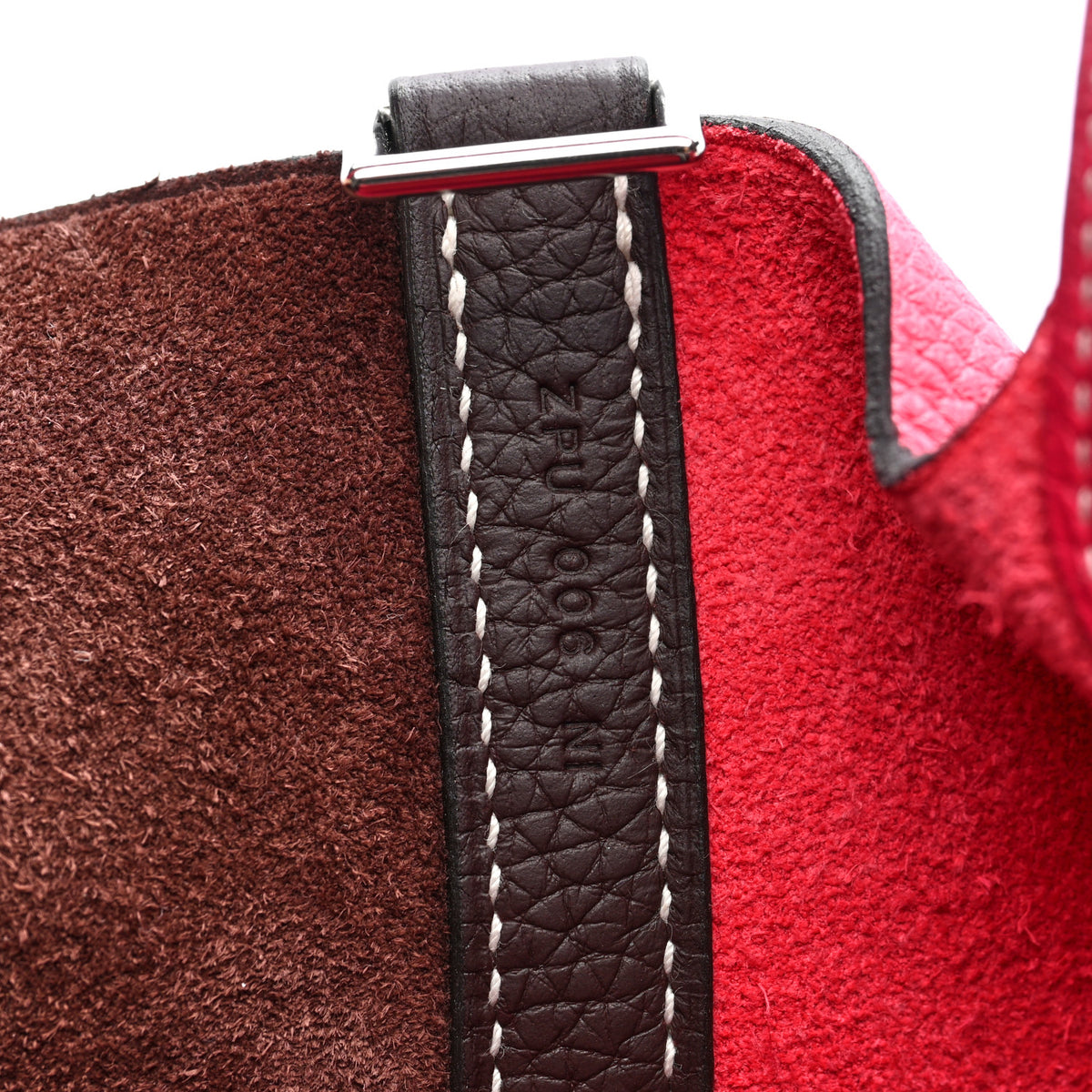 Taurillon Clemence Casaque Picotin Lock 18 PM Rouge Sellier Framboise