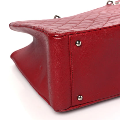 Chanel Caviar Quilted XL Grand Shopping Tote GST Red 9 of 14