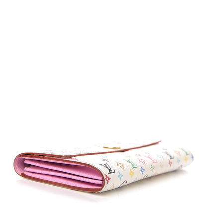 Louis Vuitton Monogram Multicolor Sarah Wallet White Litchi 3 of 11