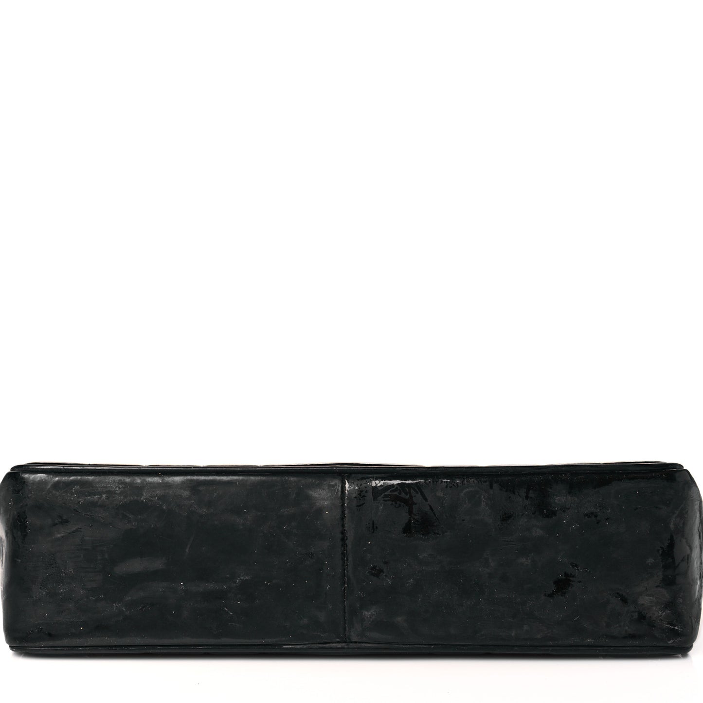 Patent Vertical Quilted Jumbo Single Flap Black