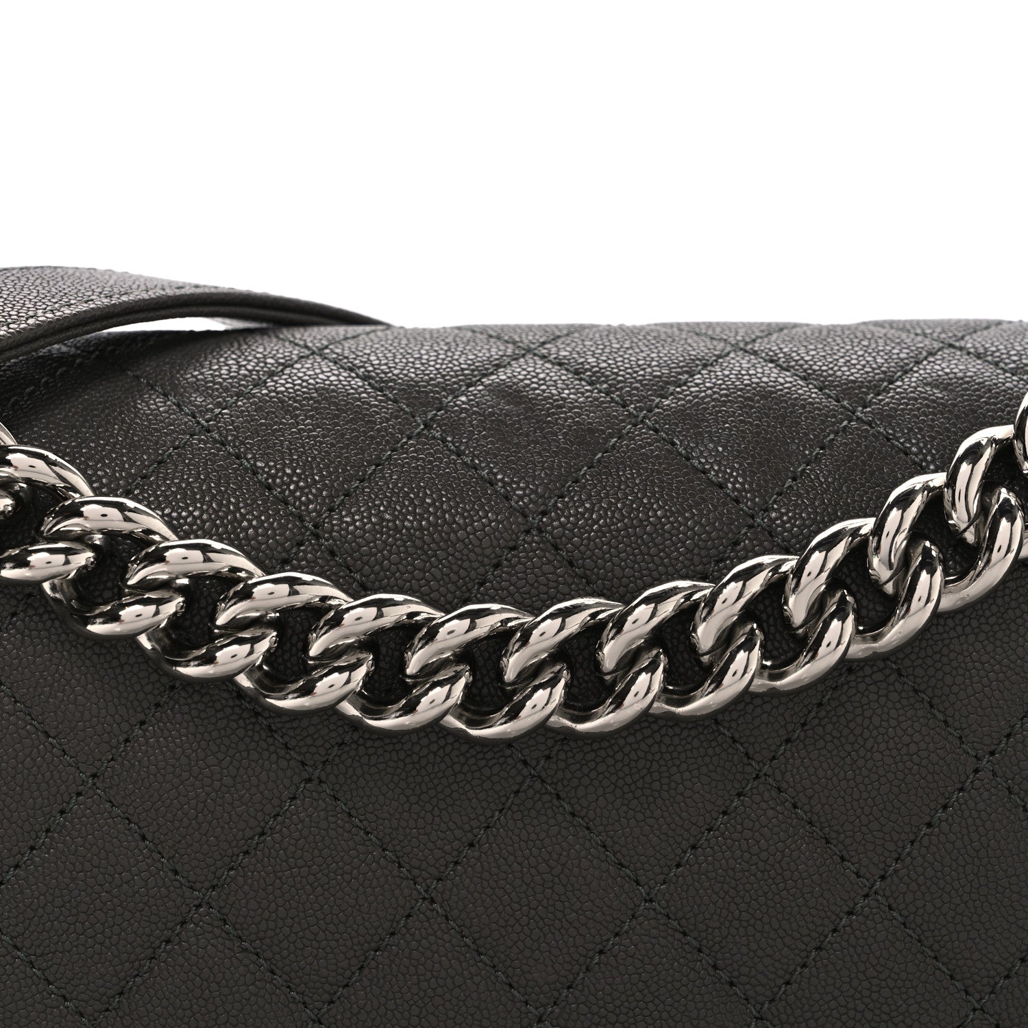 Chanel Caviar Quilted Medium Boy Flap Dark Grey 8 of 10
