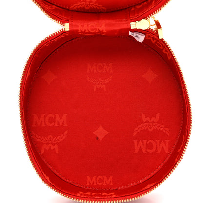 MCM Visetos Vanity Cosmetic Case Red 5 of 7