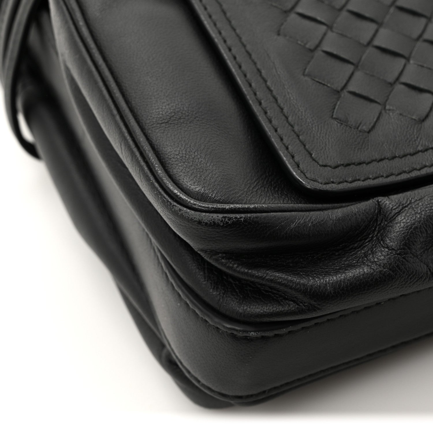 Bottega Veneta Nappa Intrecciato Small Double Pocket Flap Black 8 of 12