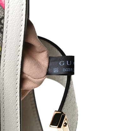 Gucci GG Supreme Monogram Flora Textured Calfskin Small Padlock Tote Beige Ebony Multicolor Mystic White 8 of 13