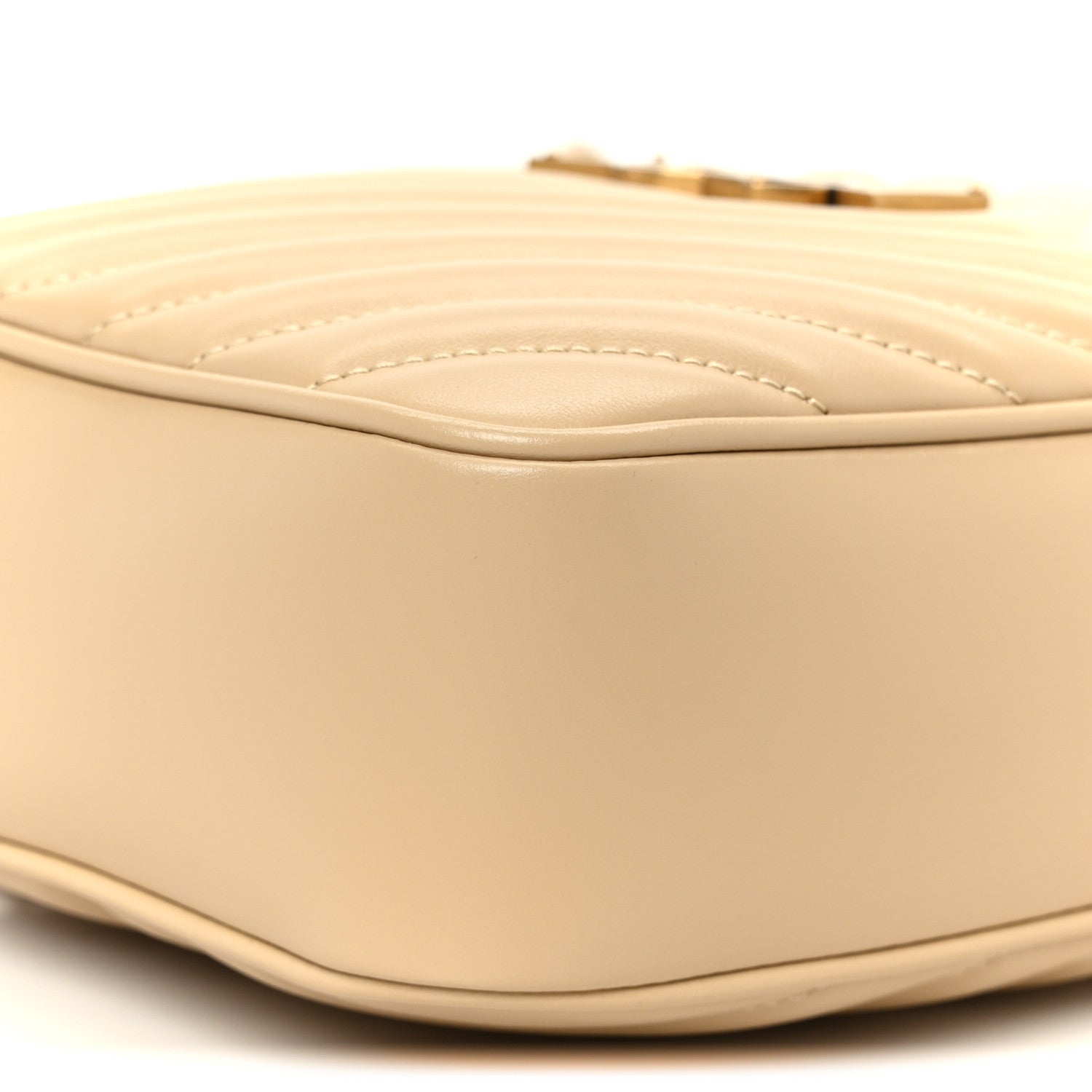 Saint Laurent Calfskin Matelasse Monogram Lou Camera Bag Avorio 9 of 10