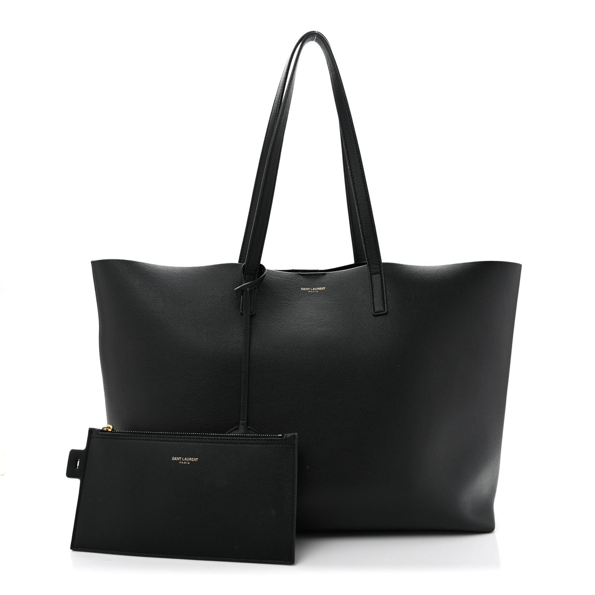 Saint Laurent Calfskin Large Shopping Tote Black 3 of 15