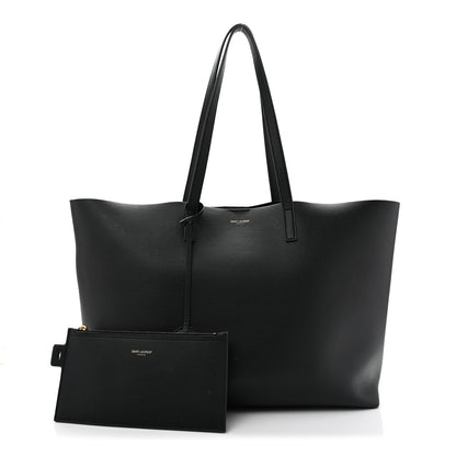 Saint Laurent Calfskin Large Shopping Tote Black 3 of 15