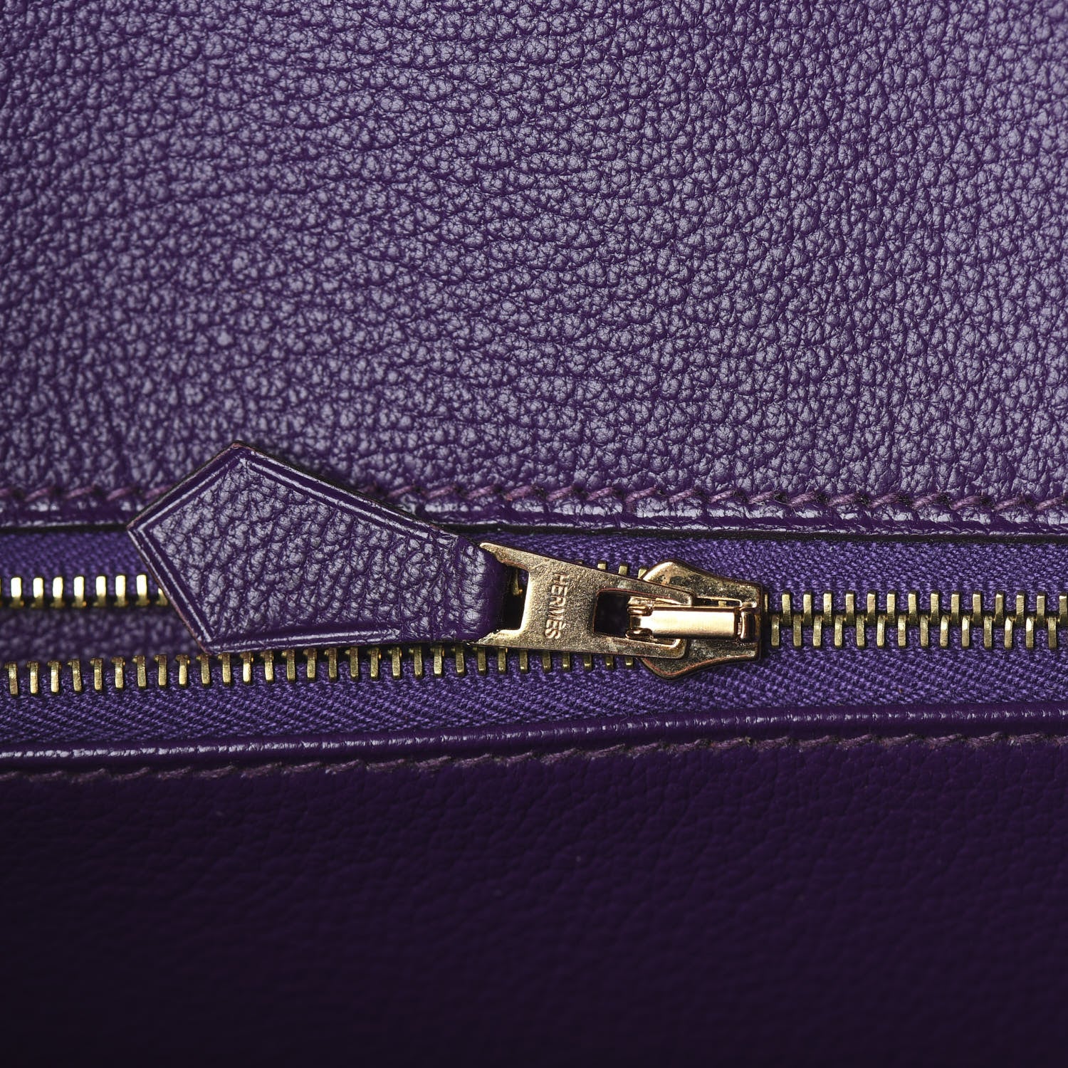 Hermes Chevre Mysore Horseshoe Birkin 30 Rose Tyrien Ultraviolet 15 of 35