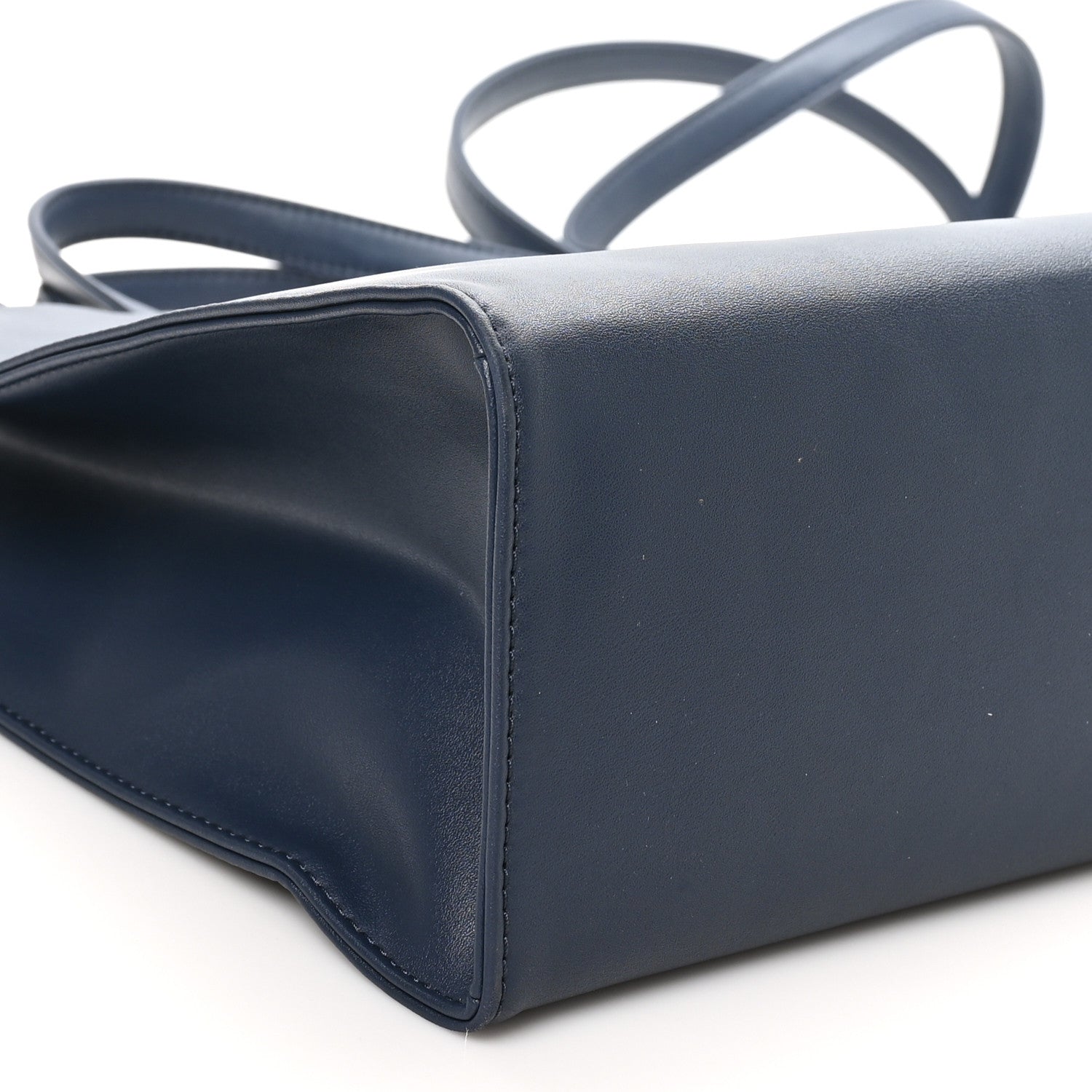 Telfar Vegan Leather Medium Shopping Bag Navy 8 of 9