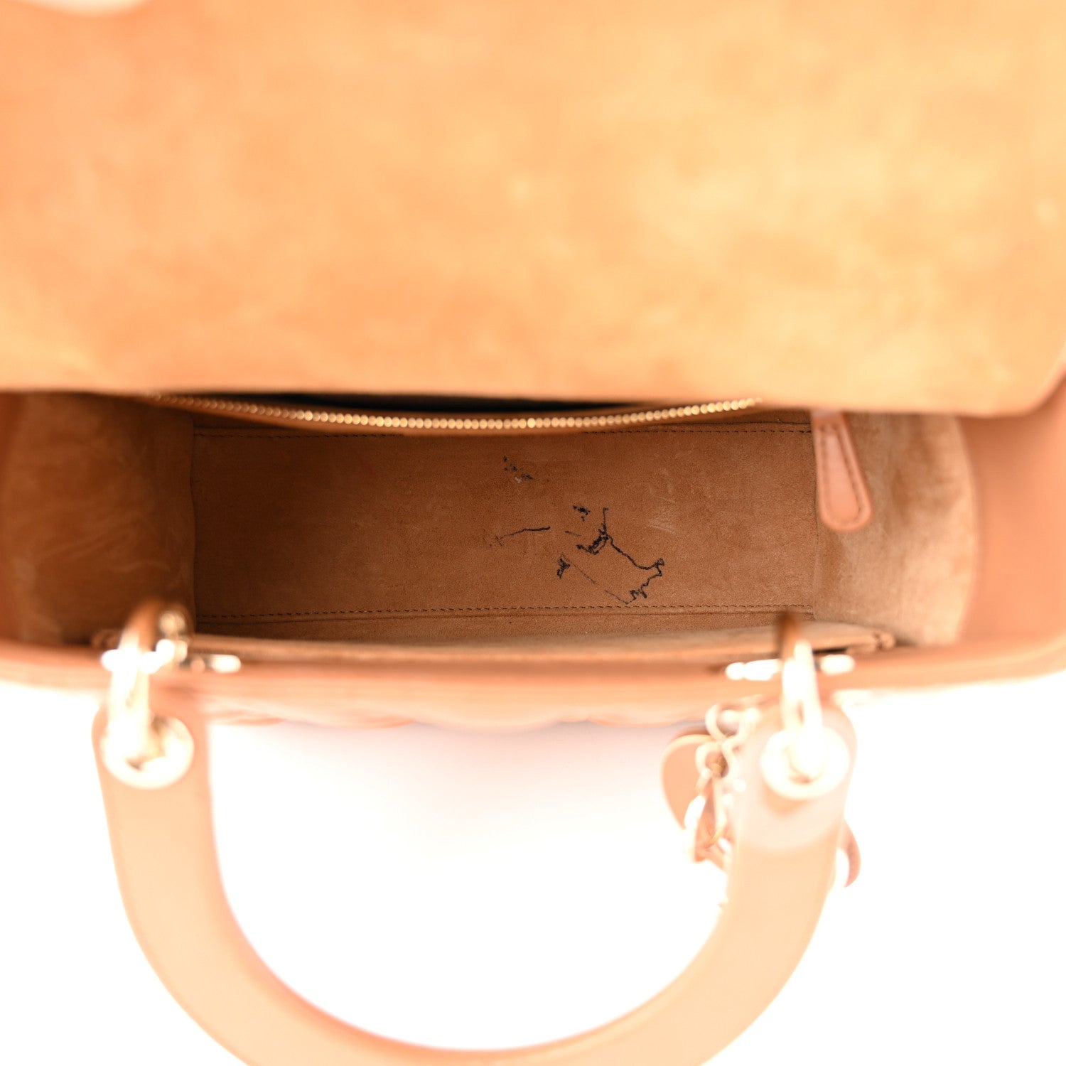 Christian Dior Lambskin Cannage Medium Lady Dior Amber 5 of 12