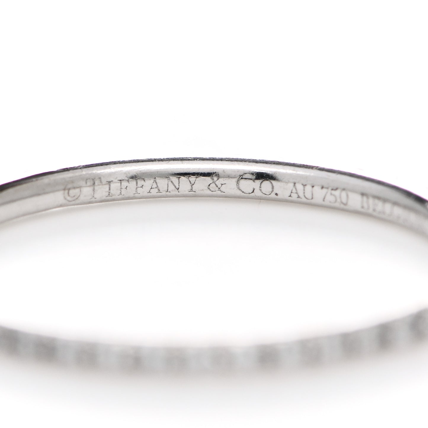 18K White Gold Diamond Metro Ring 52 6