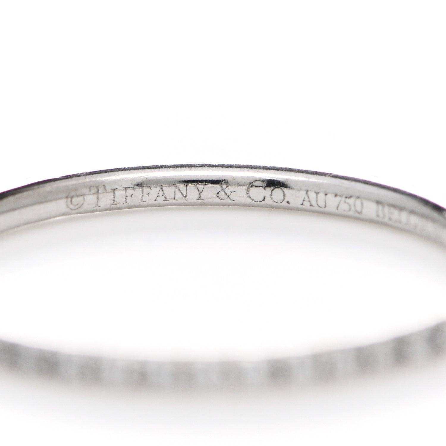 Tiffany 18K White Gold Diamond Metro Ring 52 6 4 of 6