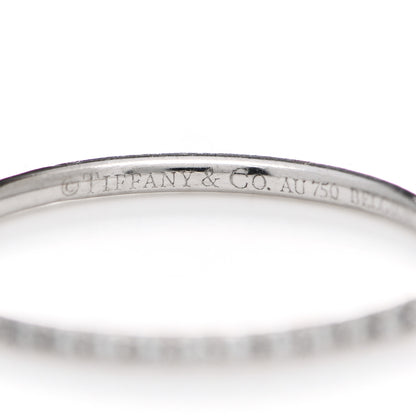 Tiffany 18K White Gold Diamond Metro Ring 52 6 4 of 6