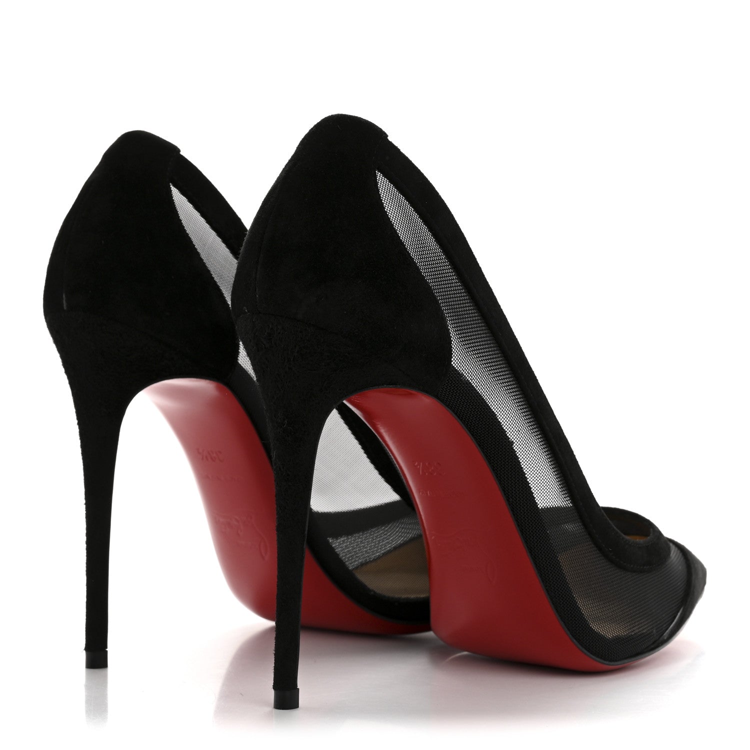 Christian Louboutin Veau Velours Rete Galativi 100 Pumps 38.5 Black 5 of 8