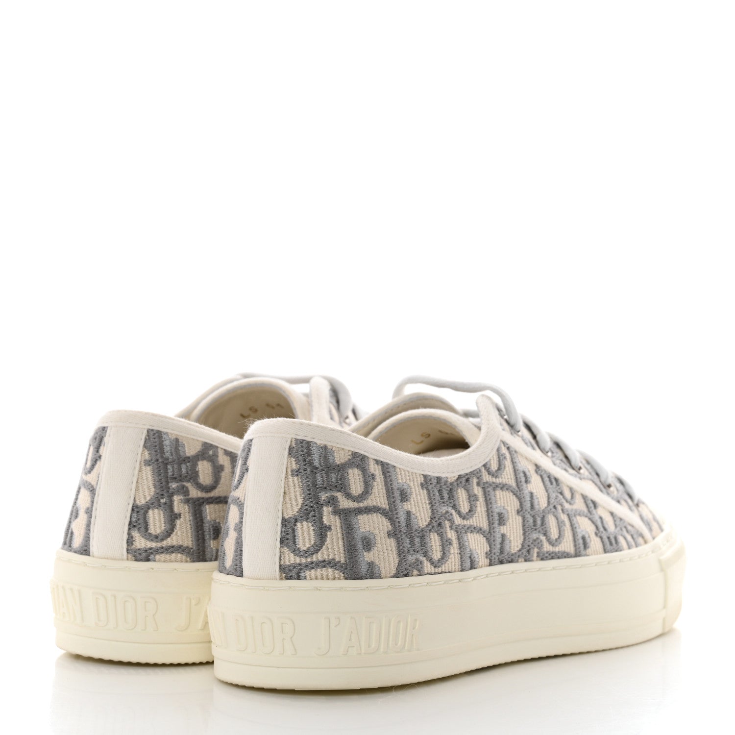 Christian Dior Canvas Oblique Walk'N'Dior Low Top Sneakers 37 Grey Stone 4 of 9