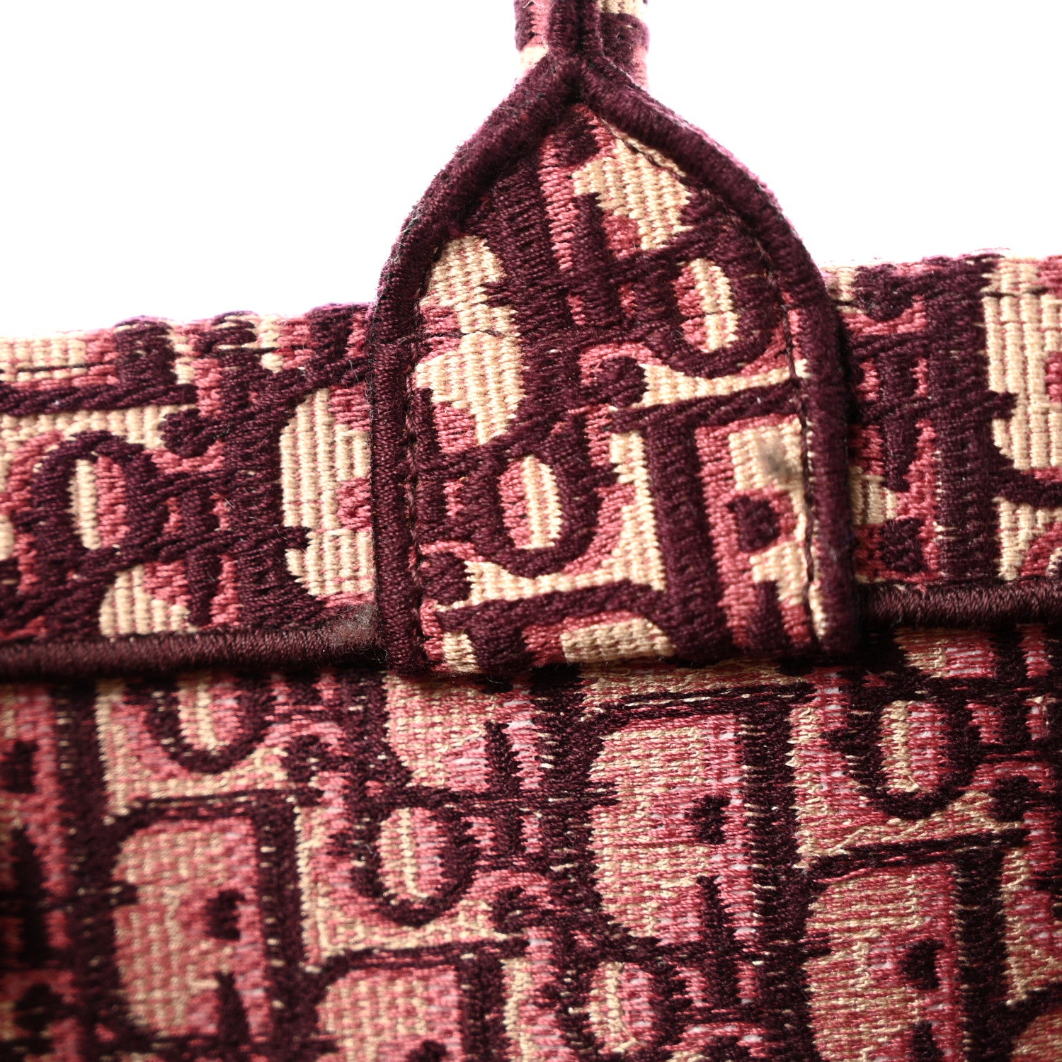 Christian Dior Oblique Large Book Tote Burgundy Multicolor 11 of 11