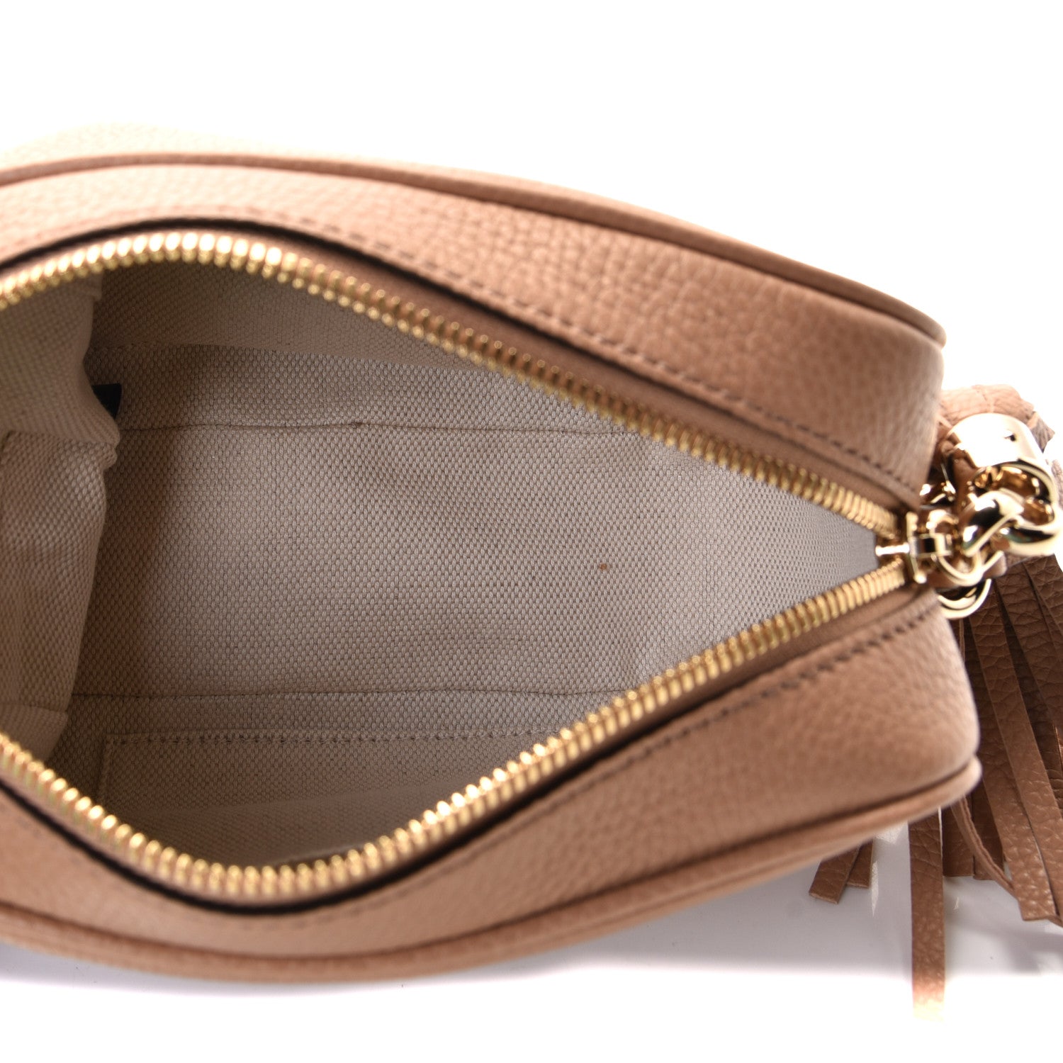 Gucci Pebbled Calfskin Small Soho Disco Bag Camelia 6 of 6