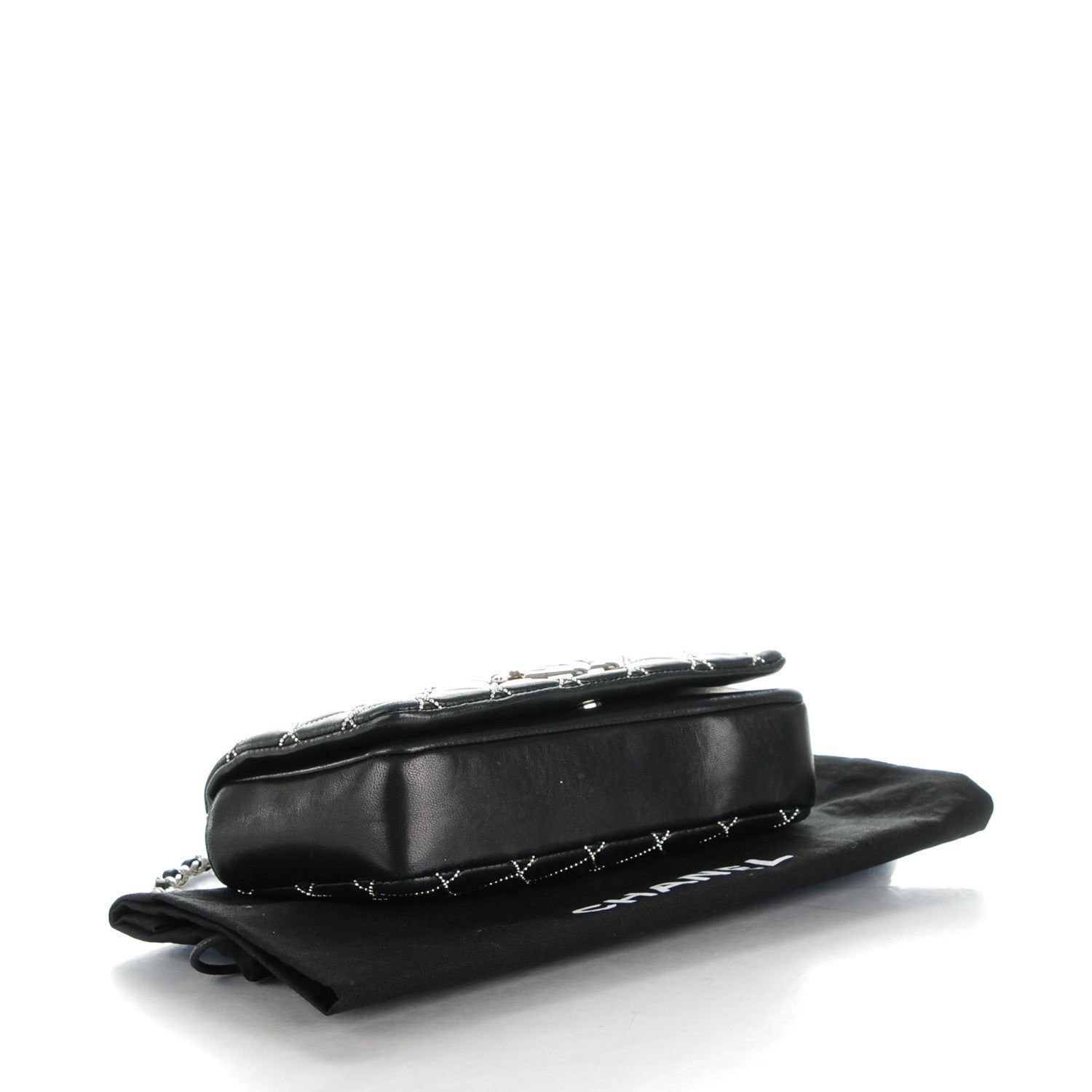 Chanel Lambskin Studded Mini Metal Beauty Flap Black 4 of 7