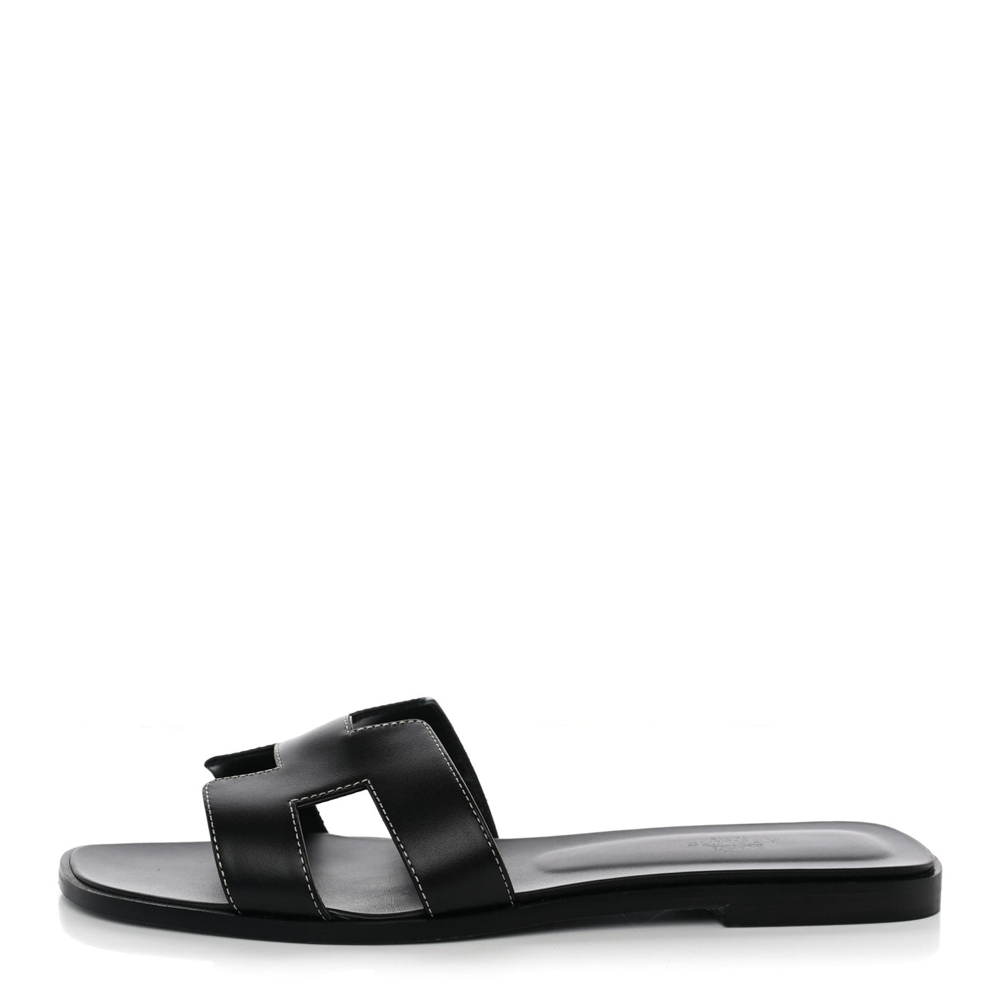 Box Calfskin Oran Sandals 41 Black