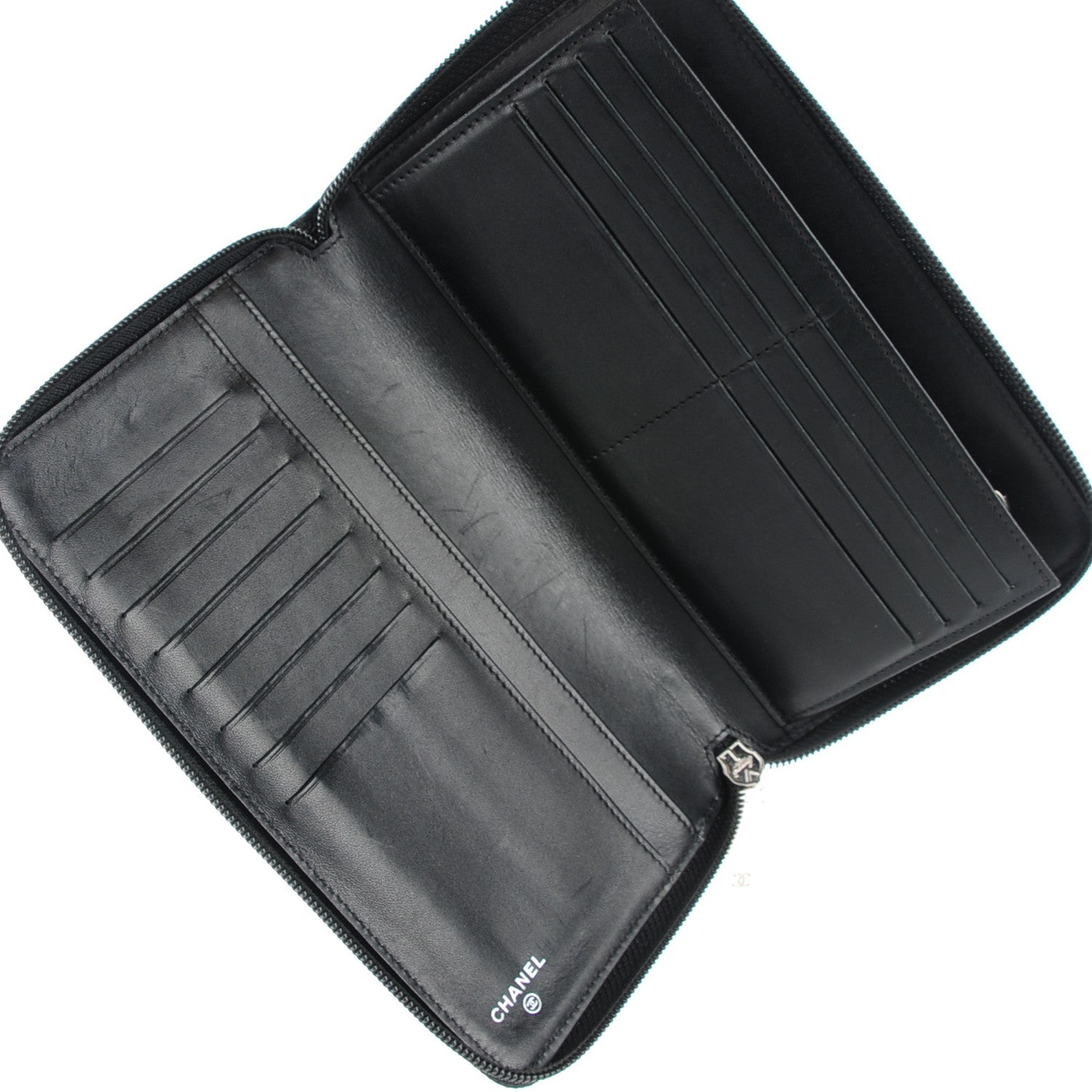 Chanel Caviar Large Timeless CC Zip Around Wallet Black 5 of 8