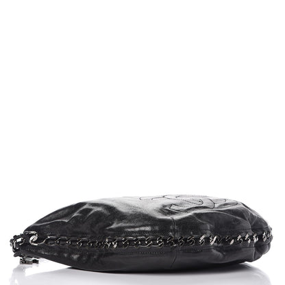 Chanel Glazed Caviar Modern Chain Hobo Black 4 of 11