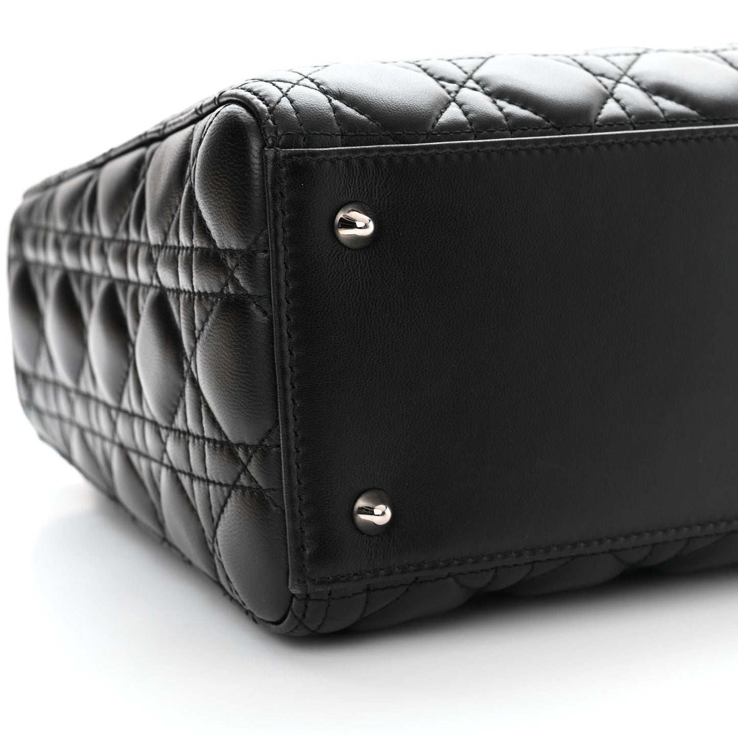 Lambskin Cannage Medium Lady Dior Black