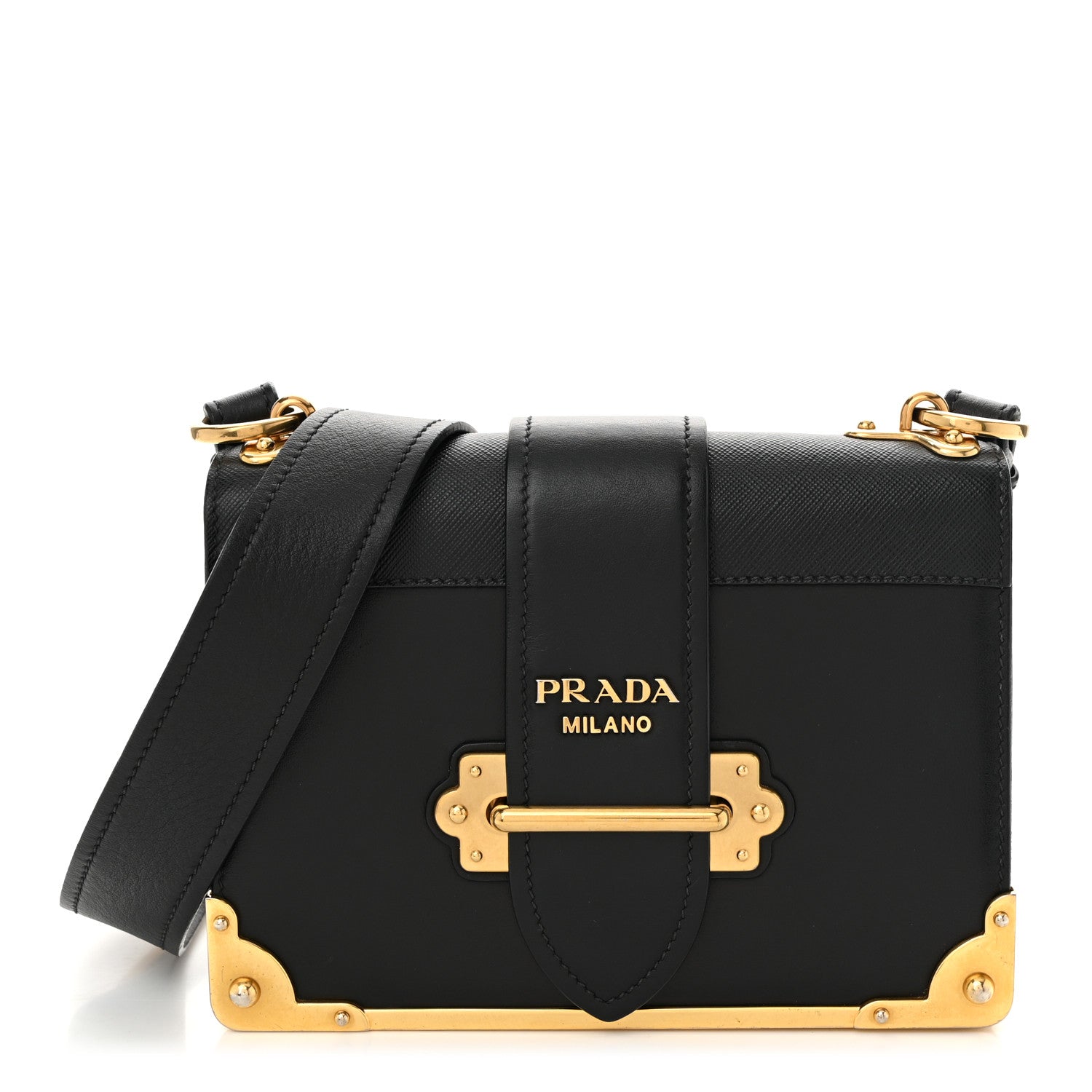 Prada City Calf Saffiano Cahier Bag Black 1 of 10
