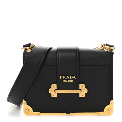 Prada City Calf Saffiano Cahier Bag Black 1 of 10