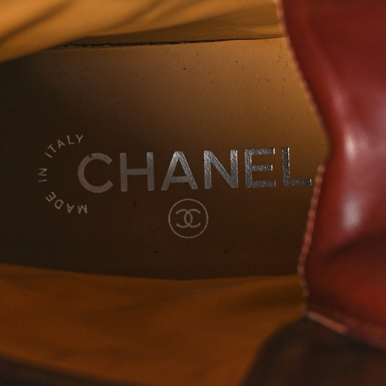 Chanel Lambskin Quilted Lace Up Boots 37 Brown 8 of 9