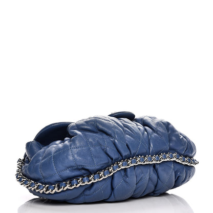 Chanel Washed Lambskin Chain Around Medium Messenger Blue 3 of 10