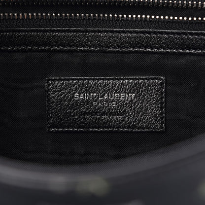 Saint Laurent Calfskin Prairie Flower Printed Festival Backpack Black Multicolor 7 of 13