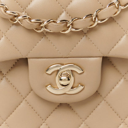 Chanel Lambskin Quilted Small Double Flap Beige 9 of 12