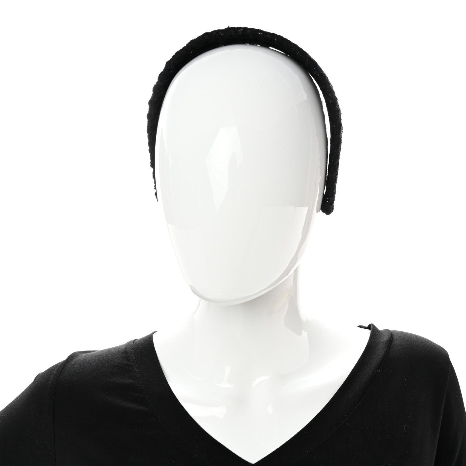 Chanel Tweed Headband Black 2 of 5